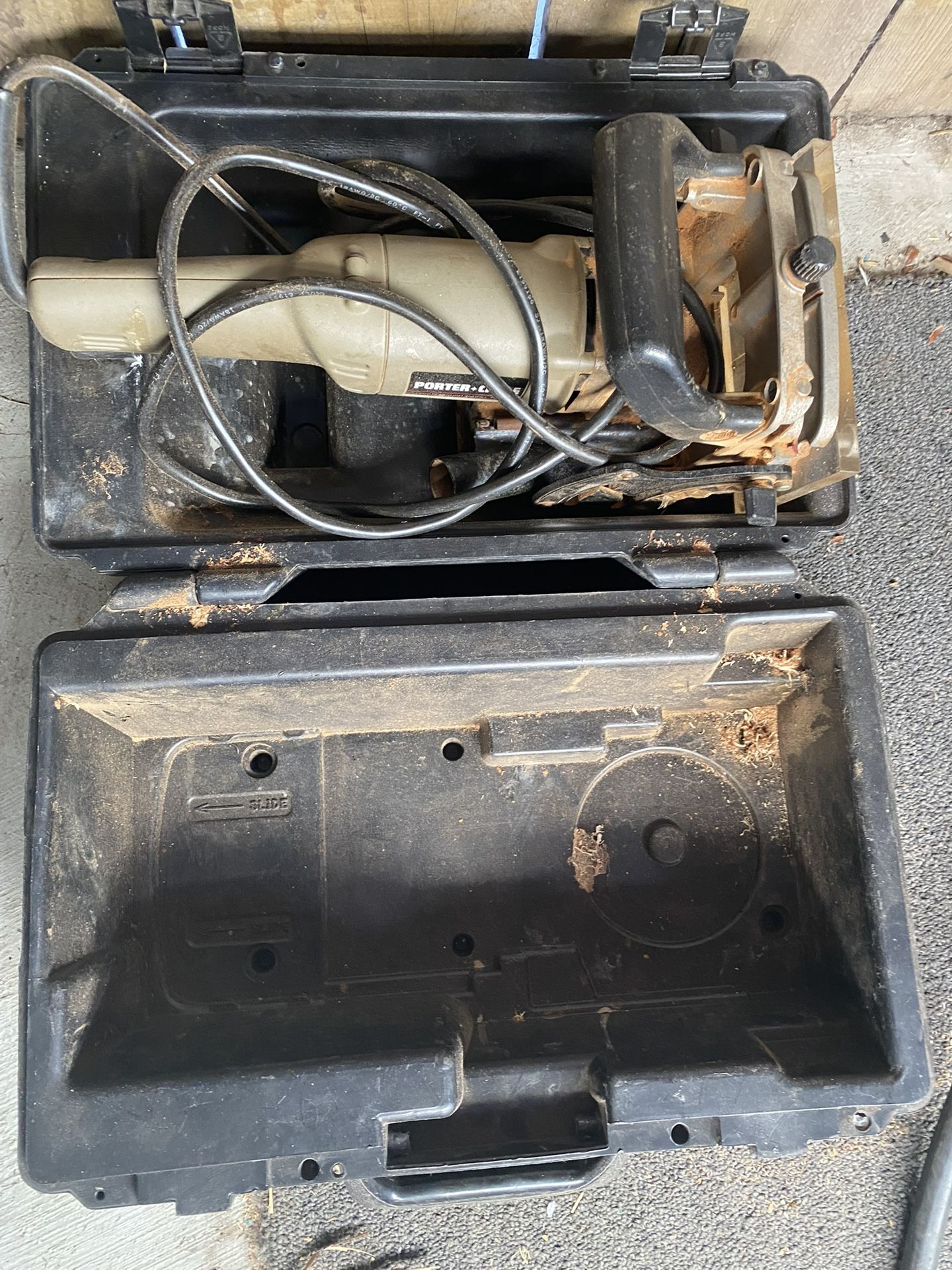 Porter Cable Plate joiner/w 60 biscuits and carrying case $150. Lightly used