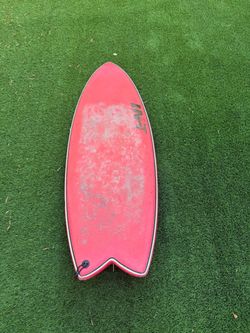 INCT Red Fish Tail Surfboard