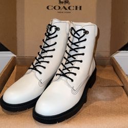 Coach Women's Lorimer Leather Combat Boots