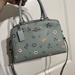 Coach Mini Lillie Mystical Floral Print Blue