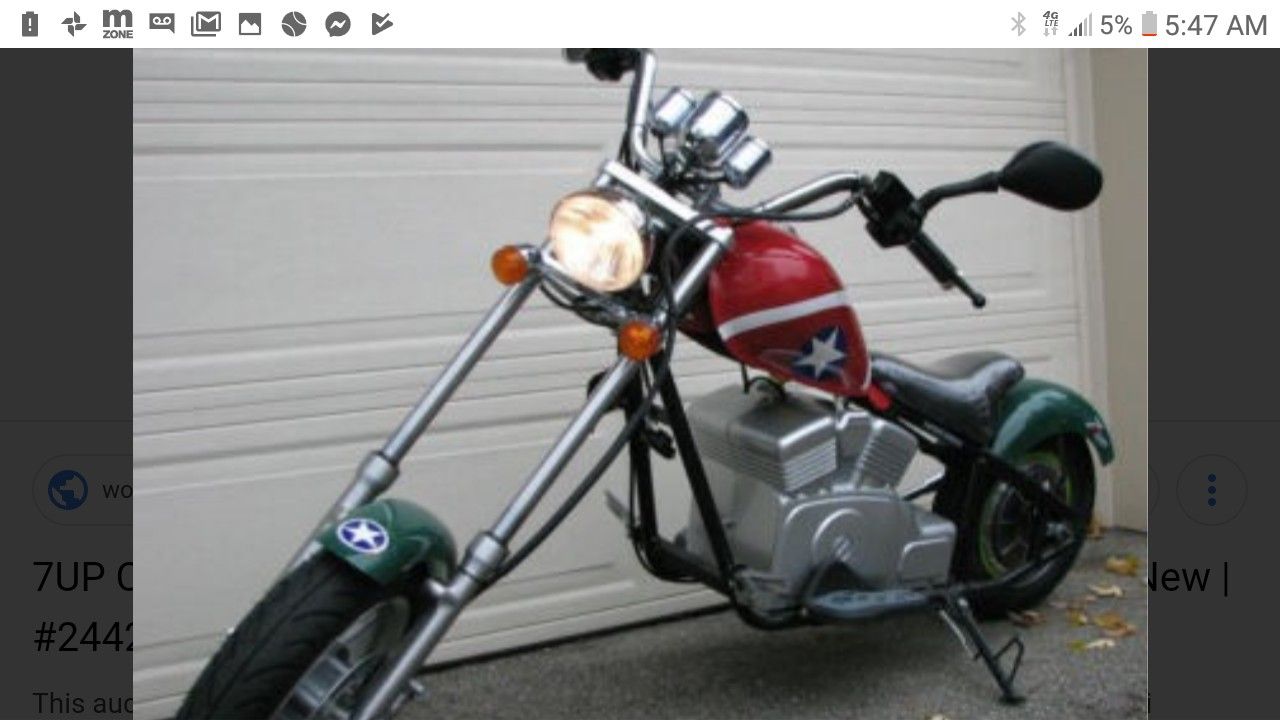 7UP CAPTAIN AMERICA MINI CHOPPER ELECTRIC MOTORCYCLE. *** Limited Edition****