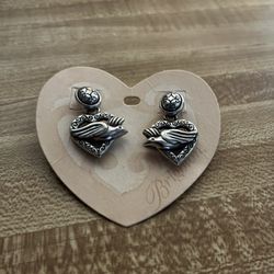 Brighton Love Finds The Way Silver Dove Earrings