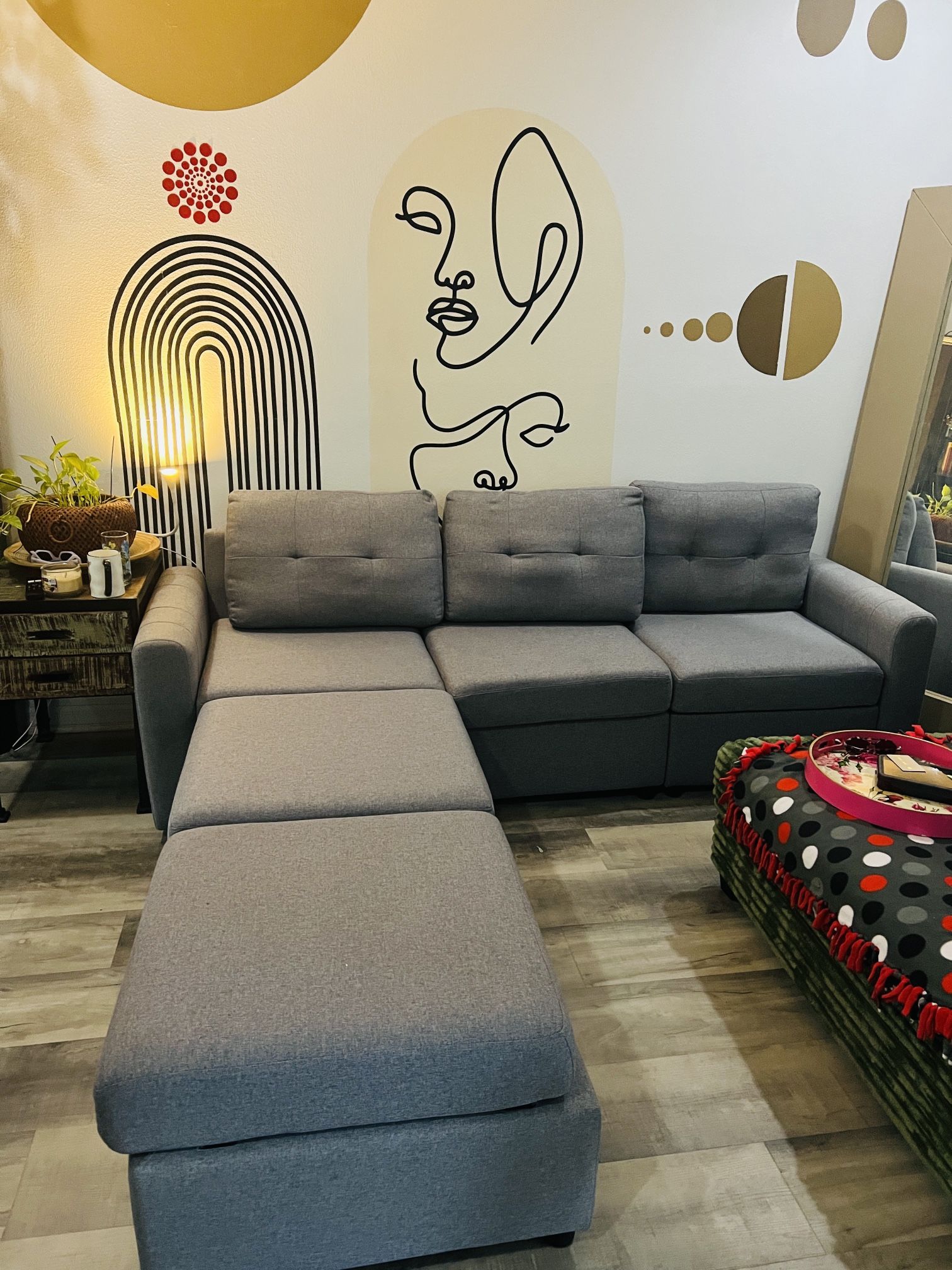 🌟 For Sale: Rubik III 3-Seater Sofa + 2 Ottomans – Excellent Condition! 🌟