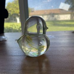  Vintage Art Glass Bird Paperweight