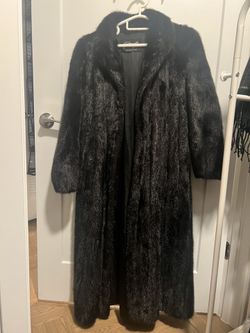 Full Length Black Mink Fur Coat