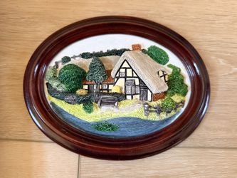 Hand Painted 3-D Art For Shelf Or Wall