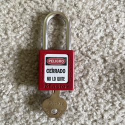 Master Lock 401RED Lockout Tagout Safety Padlock with Key