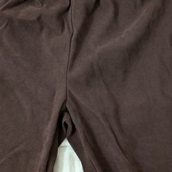 New Womens Dark Brown, Size Small Or 4-6. Suede Like Feel, Moleskin. Pullups, Elastic Waist 24-34, Inseam 29 1/2, No Pockets, Flat Front, Polyester 97
