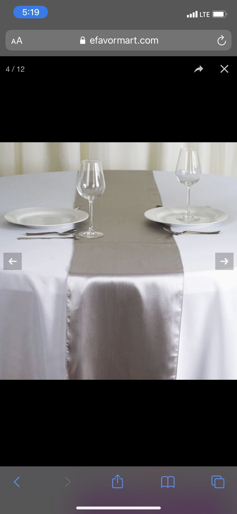 Silver Table Runner 