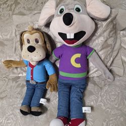 Chuck E Cheese And  Jasper Staffed Plush