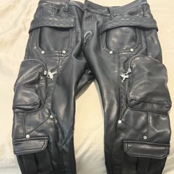 GUAPI Leather Cargo Pants – Size 34 – Never Worn 🔥
