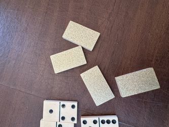 Domino Set with Ivory and Gold Tiles