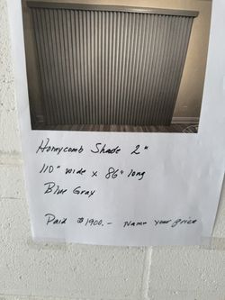 ✨ Brand New Custom Honeycomb Shades – Blue Gray (Two Sizes) ✨