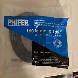 Phifer 0.160 in. × 100 ft. Black Screen Spline