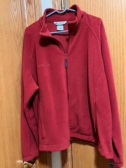 Dark Red Columbia brand  Fleece Jacket,