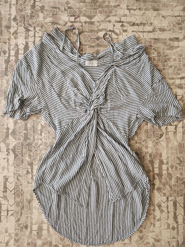 Mustard Seed Women's Size S Striped Open Top