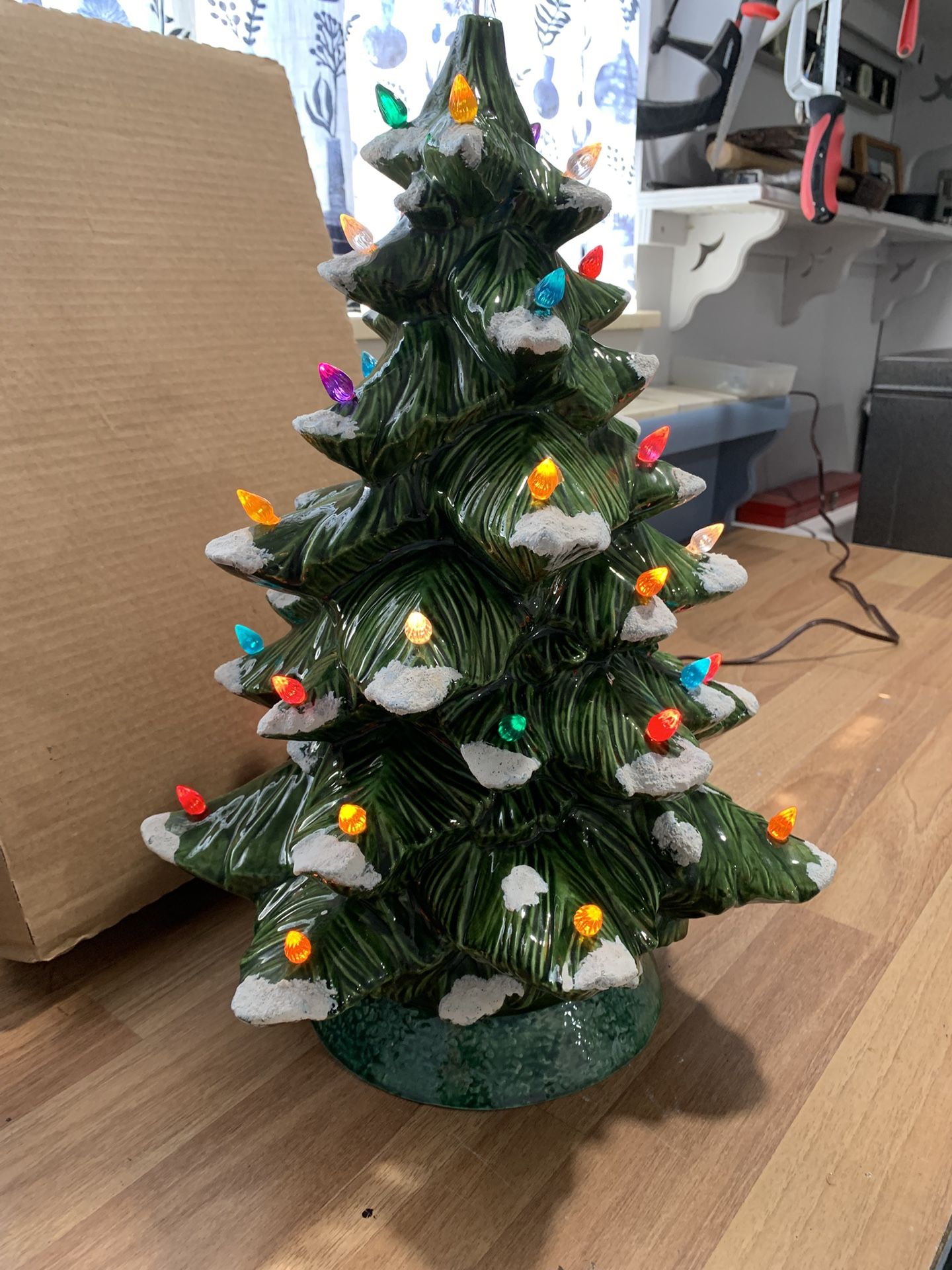 Vintage Lighted Christmas tree