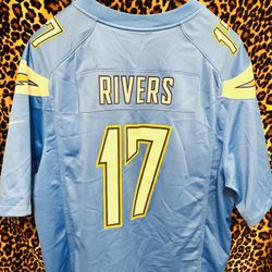 LA San Diego Chargers Philip Rivers Nike Blue Jersey OnField XXL / 2XL Men’s