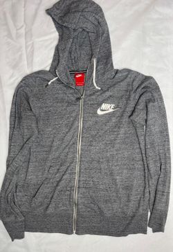 Nike Unisex relaxed comfortable gray zip hoodie