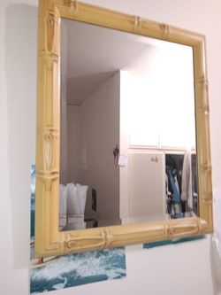 Faux Bamboo Mirror