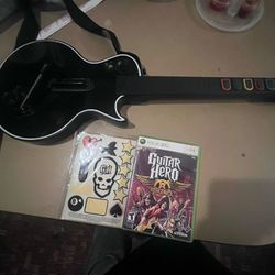 Xbox 360 Wireless Guitar W Game 