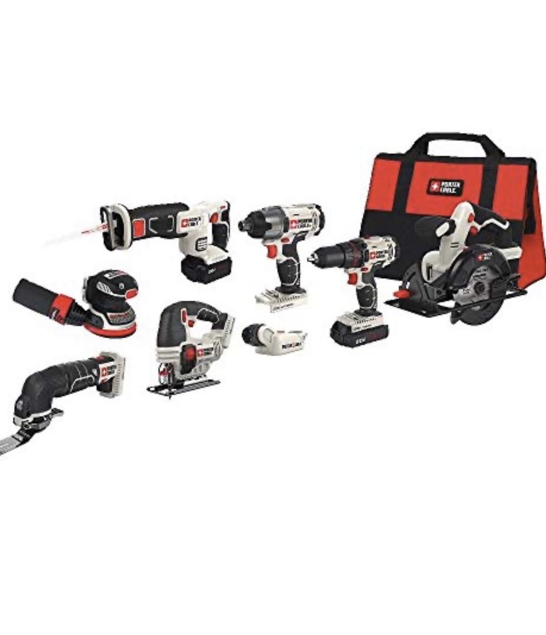 PORTER-CABLE 20V MAX Cordless Drill Combo Kit, 8-Tool (PCCK6118)