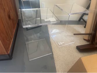 Clear bedside tables