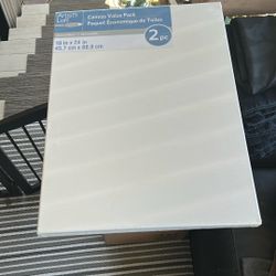 Artist’s Loft 18” x 24” Canvas Value Pack – 2-Pack, Primed & Ready for Acrylic or Oil