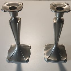 Vintage Towle Pewter Candlesticks (Pair)