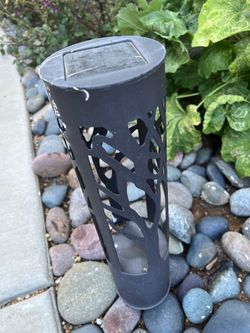 Solar pathway lights.