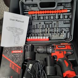 Cordless electric rechargeable battery🪛 Screwdriver and drill with light and various  bit kit