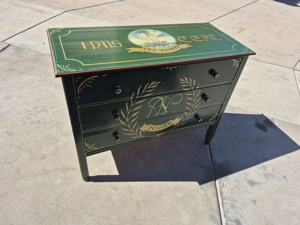 Antique Painted Up-Right Dresser