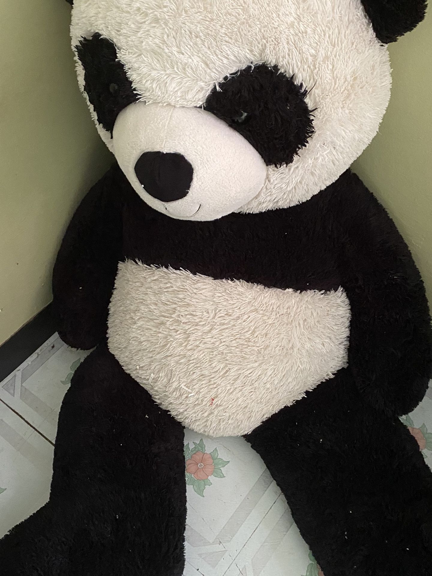 Large Panda Bear Black And White
