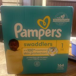 Pampers Swaddlers Size1 164 Count