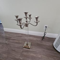 Pair of Acrylic Candle Holders