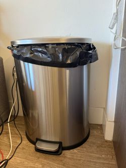stainless steel trash can (50L/ 13 gallons)