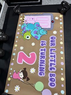Monsters inc party banner 2nd birthday