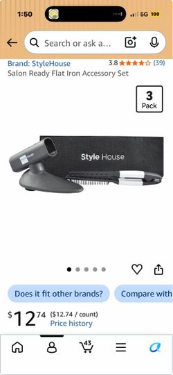 StyleHouse Salon Ready Flat Iron Accessory Set