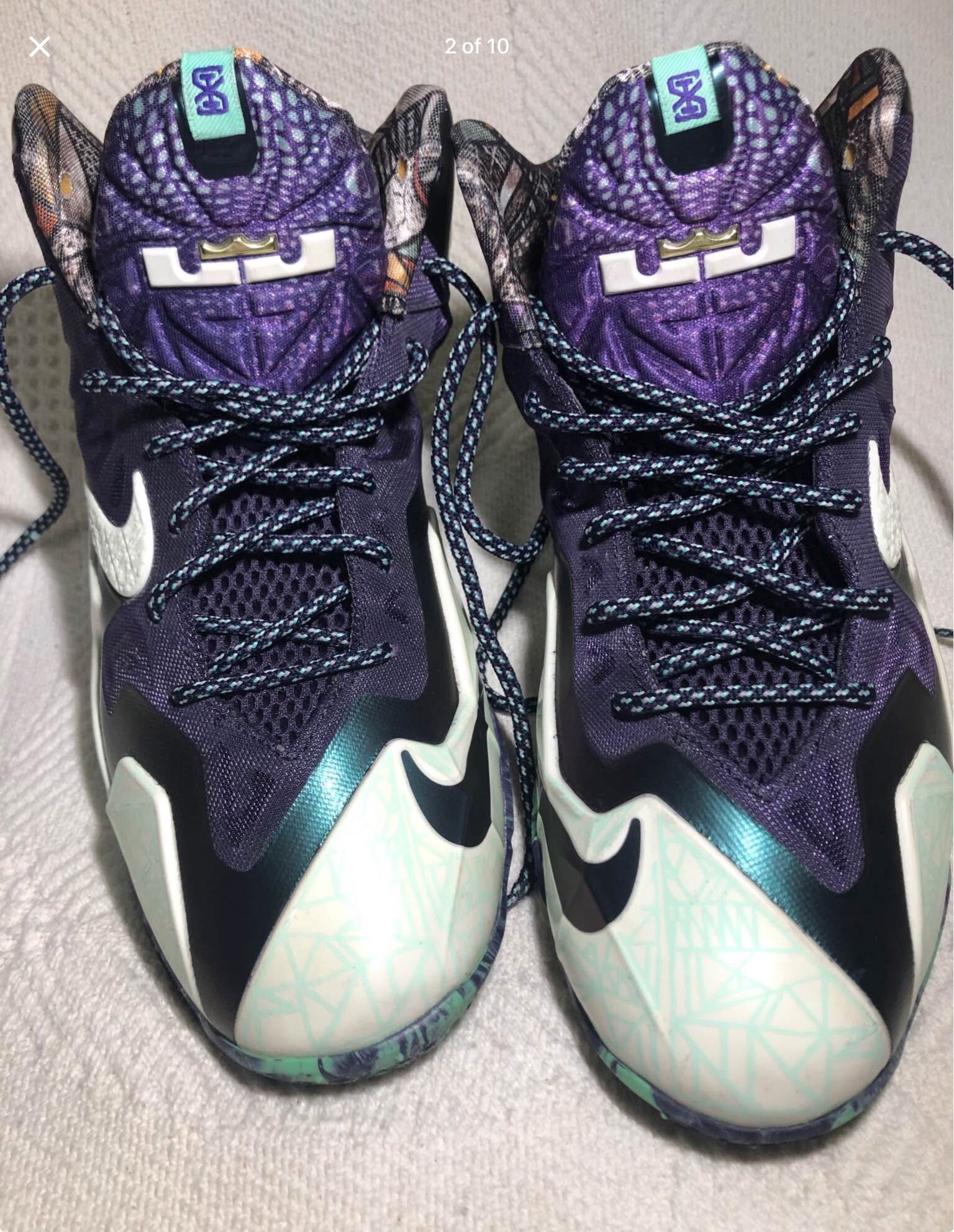 NIKE LEBRON JAMES XI GS ALL STAR NOLA GUMBO GREEN GLOW SIZE  display picture 1