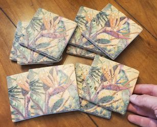 Tommy Bahama Travertine Coasters (10)