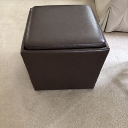Storage Ottoman With Dining Tray 