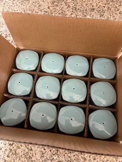 Set of 12 Light Blue salt shakers