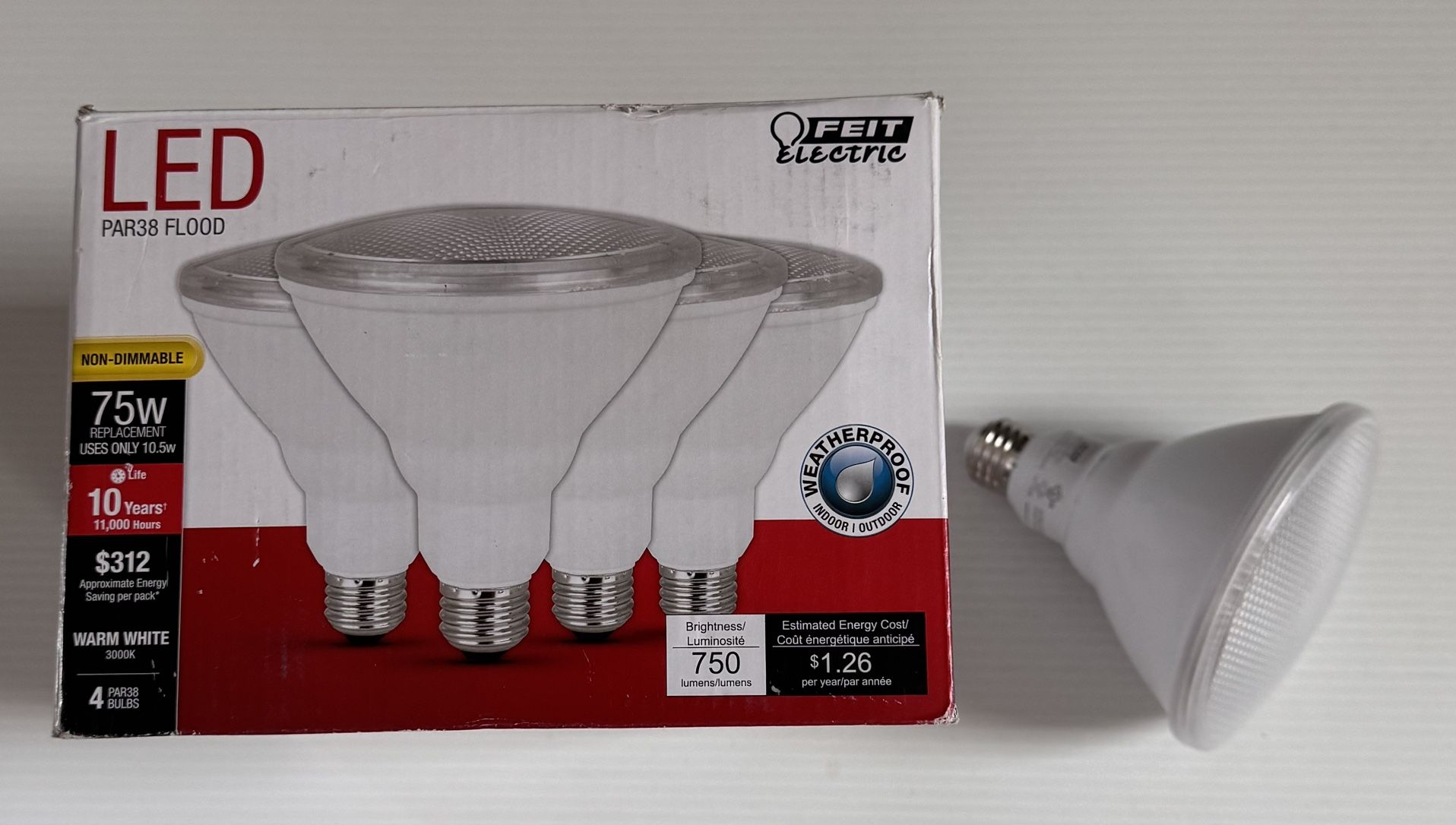 Feit 75W LED Flood Light Bulbs - 4