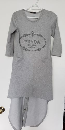 Tunic, long gray 3/4 sleeve