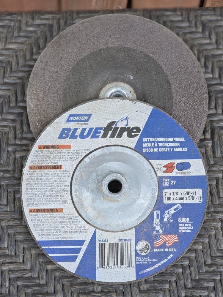 BLUE FIRE GRINDING WHEELS (NEW)