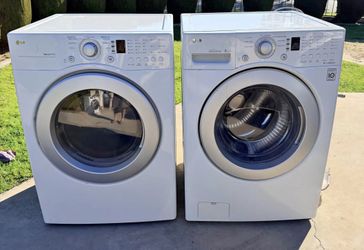 🍂SET WASHER AND DRYER LG WHITE🍂✔️SIDE BY SIDE-STACKABLE✔️🆓️FREE DELIVERY🆓️