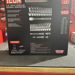 Icon 3/8” General Service Set 54 Piece. 
