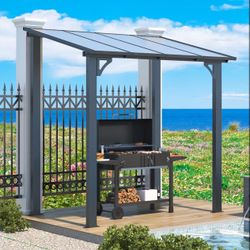 🔥Final Sale🔥 8' x 5' Wall-Mounted Small Outdoor Pergola Gazebo $70