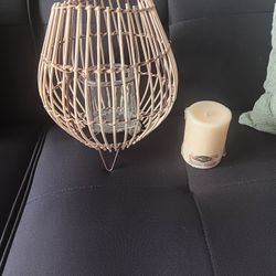 BOHO NEW and Never Used Candle Holder And Candle