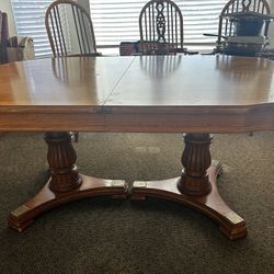 Solid Wood Dining Table With 5 chairs